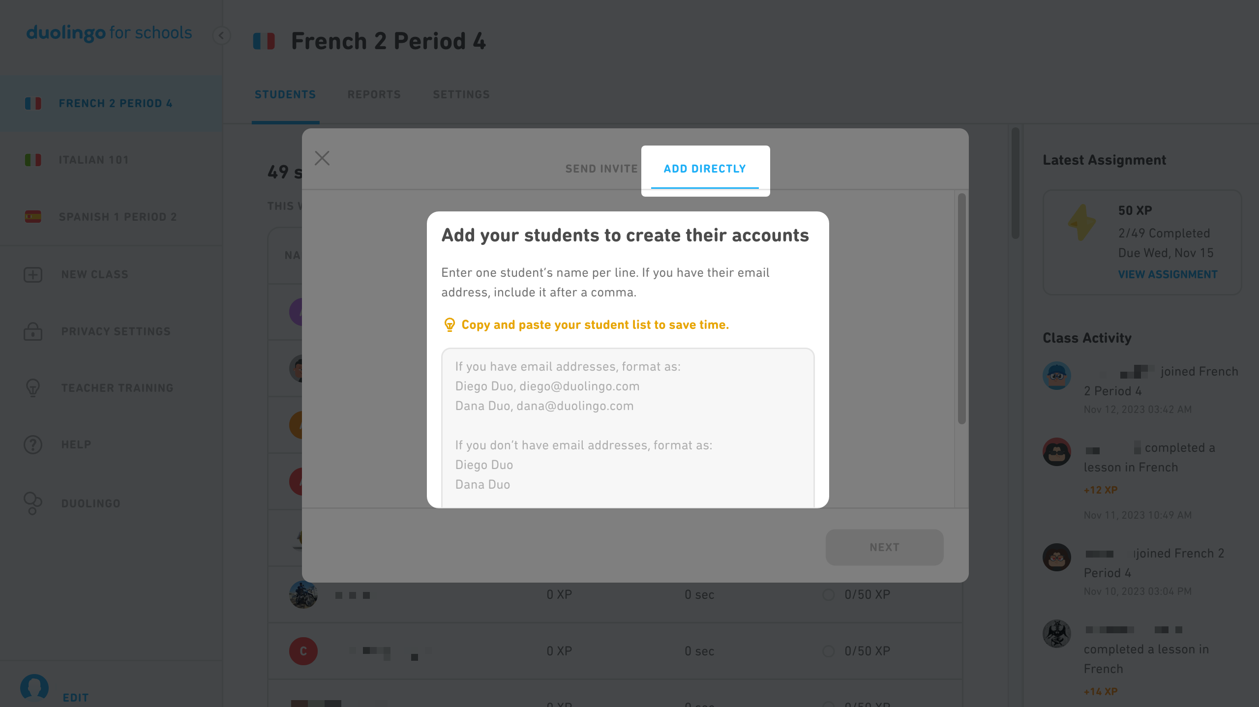 What if a student doesn't have an email address? – Duolingo for Schools