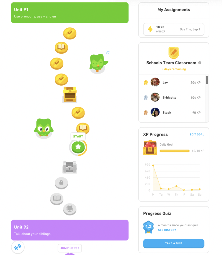 how to check assignments on duolingo